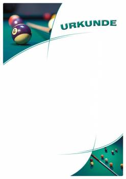 Urkunde BILLIARD NEU!